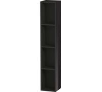 Duravit Meuble Ã Ã©tagÃšres L-Cube, largeur 180mm, profondeur 180mm, vertical, 4 Ã©tagÃšres, Coloris: Laque noire brillante - LC120504040