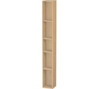 Duravit L-Cube Élément d'étagère vertical, 5 compartiments, 180x180x1400mm, LC120603030, Couleur: Décor chêne naturel