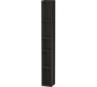 Duravit EtagÃšre L-Cube, largeur 180mm, profondeur 180mm, verticale, 5 compartiments, Coloris: Laque noire brillante - LC120604040