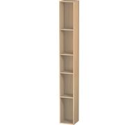 Duravit L-Cube Élément d'étagère vertical, 5 compartiments, 180x180x1400mm, LC120607171, Couleur: Placage chêne méditerranéen en bois véritable