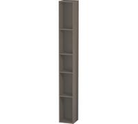 Duravit L-Cube Élément d'étagère vertical, 5 compartiments, 180x180x1400mm, LC120608989, Couleur: Laque haute brillance Gris Flanelle