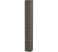 Duravit L-Cube Élément d'étagère vertical, 5 compartiments, 180x180x1400mm, LC120609090, Couleur: Flanelle Vernis gris satiné mat soyeux