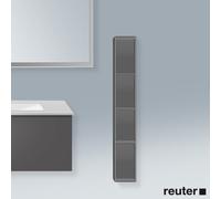 Duravit Meuble à étagères L-Cube, largeur 180mm, profondeur 180mm, vertical, 4 étagères, LC120504949, Couleur: Décor graphite mat