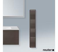 Duravit Meuble à étagÚres L-Cube, largeur 180mm, profondeur 180mm, vertical, 4 étagÚres, Coloris: placage en chêne véritable brossé foncé - LC120507272