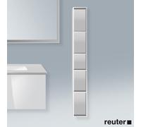 Duravit Étagère L-Cube LC120608585 – verticale, 5 compartiments, 18×18×140 cm, blanc brillant
