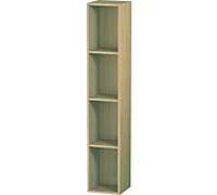 Duravit Meuble à étagères L-Cube, largeur 180mm, profondeur 180mm, vertical, 4 étagères, LC120507171, Couleur: Placage chêne méditerranéen en bois véritable