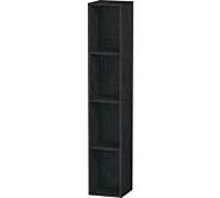 Duravit Meuble à étagÚres L-Cube, largeur 180mm, profondeur 180mm, vertical, 4 étagÚres, Coloris: placage en chêne véritable brossé foncé - LC120507272