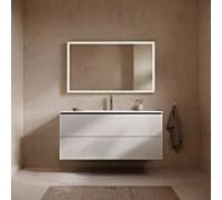 Duravit Meuble sous-lavabo suspendu L-Cube LC624301818 2 tiroirs 122 cm Décor blanc mat