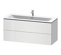 Duravit L-Cube bâti-support lavabo suspendu, 2 tiroirs, 1220x550x481mm, LC624308585, Couleur: Laque brillante blanche