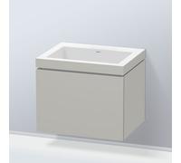 L-Cube Duravit vasque LC6916N0707 60 x 48 cm, sans trou pour robinet, gris béton mat, coulissant 2000