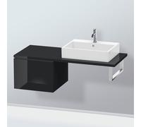 Duravit L-Cube meuble bas LC583204040 52 x 54,7 cm, noir brillant, pour console, 2000 coulissant