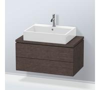 Duravit Vasque L-Cube LC580707272 82 x 47,7 cm chêne foncé brossé pour console 2 tiroirs