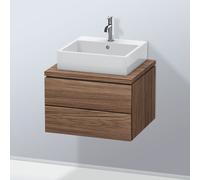 L-Cube Duravit vasque LC581502121 62 x 54,7 cm, noyer foncé, pour console, 2 tiroirs