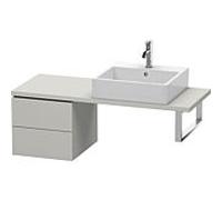 Duravit L-Cube meuble bas LC582600707 42 x 47,7 cm, gris béton mat, pour console, 2 tiroirs