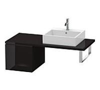 Duravit L-Cube meuble bas LC583104040 42 x 54,7 cm, noir brillant, pour console, 2000 coulissant