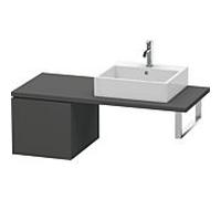 Duravit L-Cube Meuble bas pour console, 1 tiroir, 420x400x547mm, LC583104949, Couleur: Décor graphite mat
