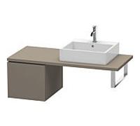 Duravit L-Cube meuble bas LC583109090 42 x 54,7 cm, flanelle gris soie mat, pour console, coulissant 2000