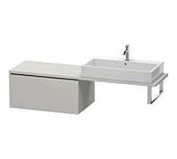 DURAVIT L-Cube - Meuble bas pour plan de toilette avec 1 tiroir 820x400x547mm gris béton mat/gris béton mat