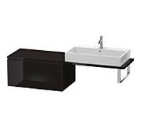 Duravit L-Cube meuble bas LC583404040 82 x 54,7 cm, noir brillant, pour console, 2000 coulissant