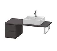 Duravit Meuble bas L-Cube LC583508080 32×54,7 cm pour console graphite super mat, 2 tiroirs