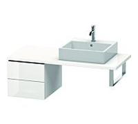 Duravit L-Cube meuble bas LC583602222 42 x 54,7 cm, blanc brillant, pour console, 2 tiroirs