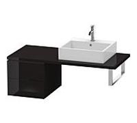 Duravit meuble bas L-Cube LC583604040 42 x 54,7 cm noir brillant pour console 2 tiroirs