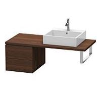 Duravit Meuble bas L-Cube LC583606969 – 42 x 54,7 cm, noyer brossé, 2 tiroirs, pour console