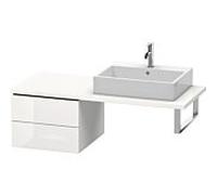 Duravit L-Cube meuble bas LC583708585 52 x 54,7 cm, blanc brillant, pour console, 2 tiroirs