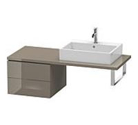 Duravit Meuble bas L-Cube LC583708989 52 x 54,7 cm gris flanelle brillant pour console 2 tiroirs
