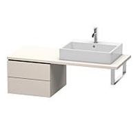 Duravit L-Cube meuble bas LC583709191 52 x 54,7 cm, taupe mat, pour console, 2 tiroirs