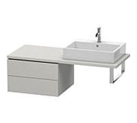 Duravit L-Cube meuble bas LC583800707 62 x 54,7 cm, gris béton mat, pour console, 2 tiroirs