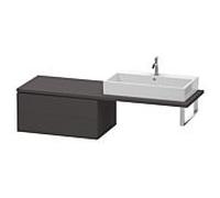 Duravit L-Cube meuble bas LC583908080 82 x 54,7 cm, graphite super mat, pour console, 2 tiroirs