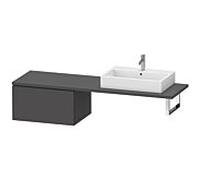 Duravit L-Cube meuble bas LC585404949 72 x 54,7 cm, graphite mat, pour console, 2000 coulissant
