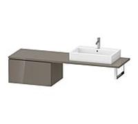 Duravit L-Cube meuble bas LC585408989 72 x 54,7 cm, gris flanelle brillant, pour console, coulissant 2000