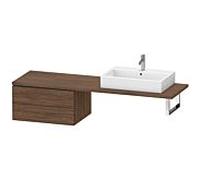 Duravit L-Cube meuble bas LC585902121 72 x 54,7 cm, noyer foncé, pour console, 2 tiroirs