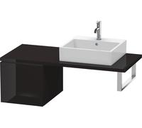 Duravit L-Cube meuble bas LC583104040 42 x 54,7 cm, noir brillant, pour console, 2000 coulissant