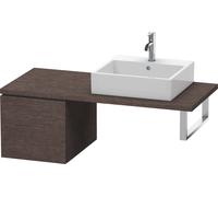 Duravit L-Cube Meuble bas pour console, 1 tiroir, 420x400x547mm, LC583107272, Couleur: placage en chêne véritable brossé foncé
