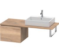 Duravit L-Cube Meuble bas pour console, 1 tiroir, 520x400x547mm, LC583205555, Couleur: Décor chêne marbré