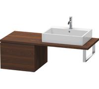 Duravit L-Cube Meuble bas pour console, 1 tiroir, 520x400x547mm, LC583206969, Couleur: Noyer brossé Placage bois véritable
