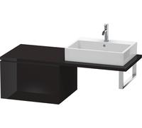 Duravit L-Cube meuble bas LC583304040 62 x 54,7 cm, noir brillant, pour console, 2000 coulissant