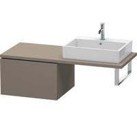 Duravit L-Cube meuble bas LC583309090 62 x 54,7 cm, flanelle gris soie mat, pour console, coulissant 2000