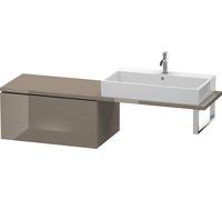 Duravit L-Cube meuble bas LC583408989 82 x 54,7 cm, gris flanelle brillant, pour console, coulissant 2000