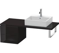 Duravit L-Cube meuble bas LC583604040 42 x 54,7 cm, noir brillant, pour console, 2 tiroirs