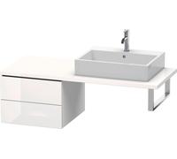 Duravit L-Cube meuble bas LC583702222 52 x 54,7 cm, blanc brillant, pour console, 2 tiroirs