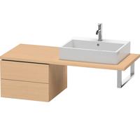 Duravit Meuble bas L-Cube LC583703030 chêne naturel 52 x 54,7 cm pour console 2 tiroirs