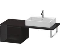 Duravit L-Cube meuble bas LC583704040 52 x 54,7 cm, noir brillant, pour console, 2 tiroirs
