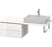 Duravit Meuble bas L-Cube LC583808585 62 x 54,7 cm blanc brillant pour console 2 tiroirs