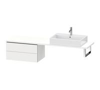 Duravit L-Cube Meuble bas pour console, 2 tiroirs, 720x400x477, LC584801818, Couleur: Décor blanc mat