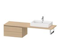 Duravit L-Cube Meuble bas pour console, 2 tiroirs, 720x400x547mm, LC585907171, Couleur: Placage chêne méditerranéen en bois véritable