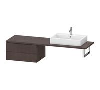 Duravit L-Cube Meuble bas pour console, 2 tiroirs, 720x400x547mm, LC585907272, Couleur: placage en chêne véritable brossé foncé